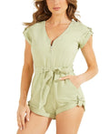 Guess Womens Blaire Zip Up Romper