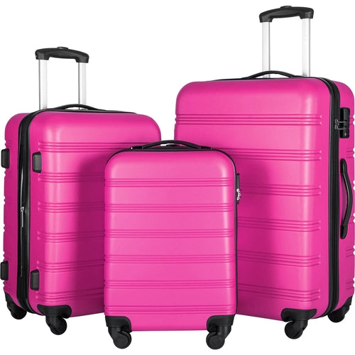 3 Piece Set Of Suitcases, Hard Shell Trolley Cases With TSA Locks 20