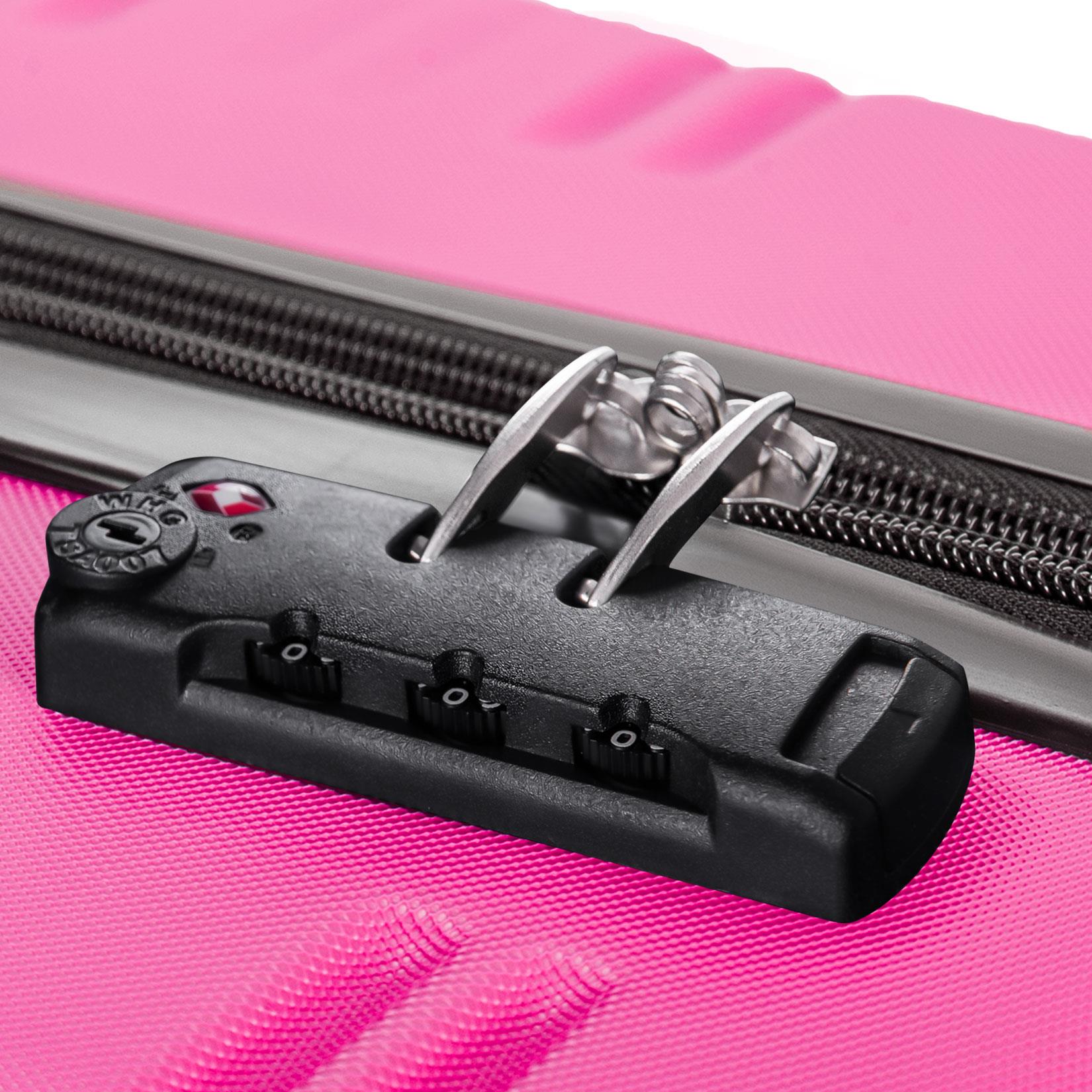 3 Piece Set Of Suitcases, Hard Shell Trolley Cases With TSA Locks 20