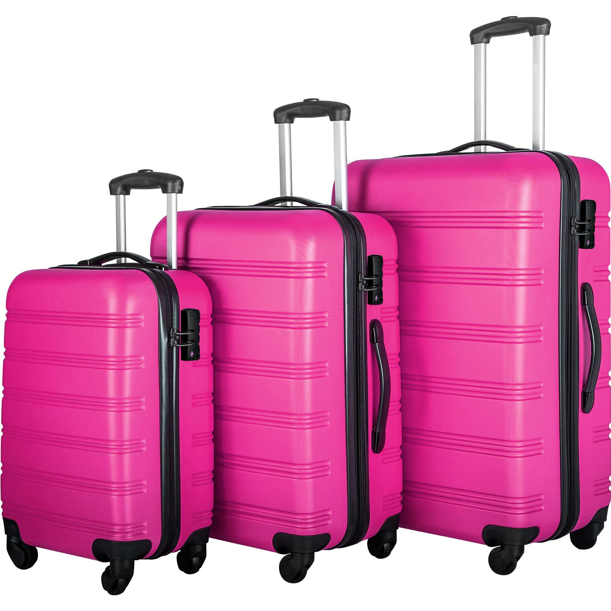 3 Piece Set Of Suitcases, Hard Shell Trolley Cases With TSA Locks 20