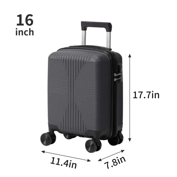 Non-TSA Customs Lock 4-in-1 PP Trolley Case, 16in, 20in, 24in, 28in,