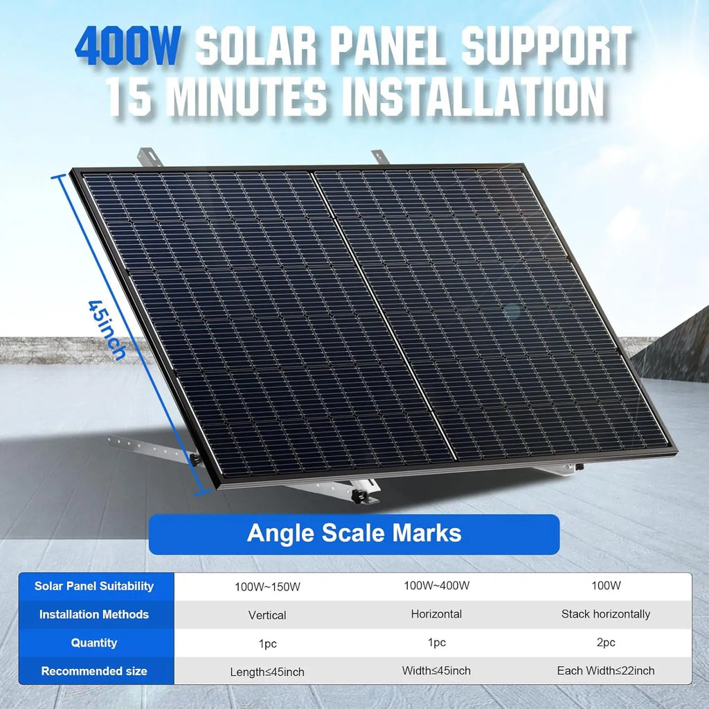 ECO-WORTHY Upgraded 45in Solar Panel Mount Brackets, with Foldable