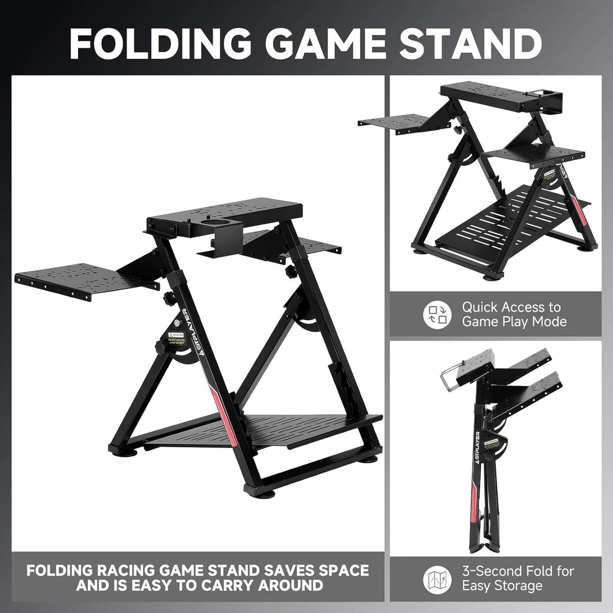 GTPLAYER Flight & Racing Simulator Stand, Foldable Gaming Cockpit
