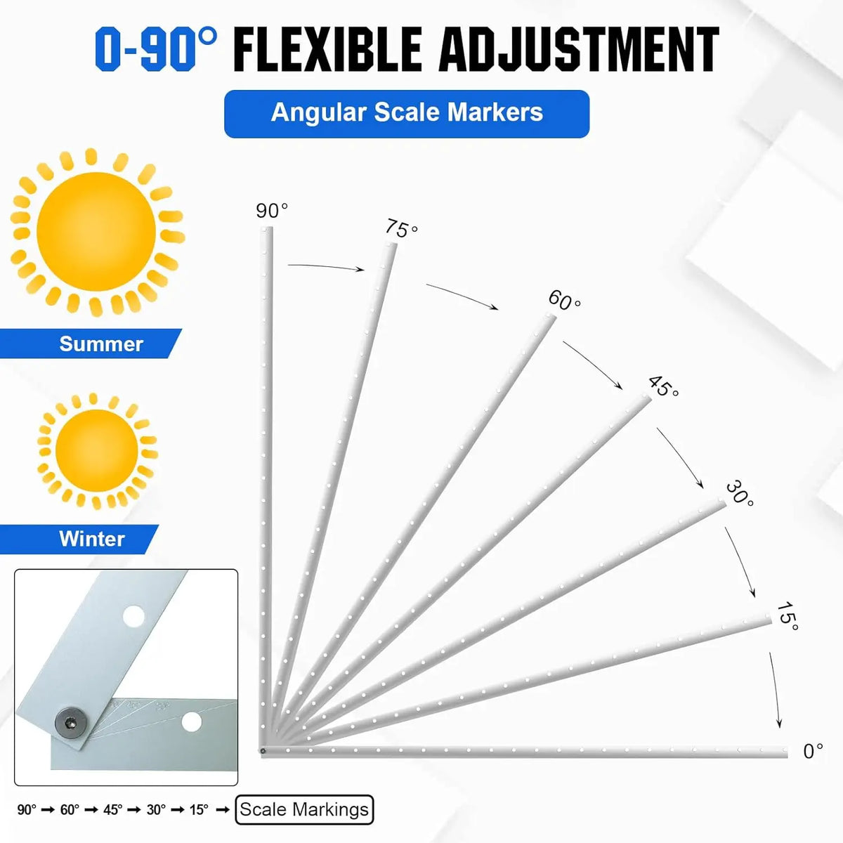 ECO-WORTHY Upgraded 45in Solar Panel Mount Brackets, with Foldable