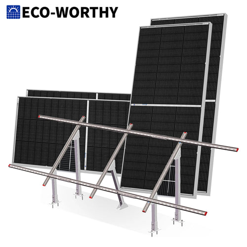ECO-WORTHY 780W 4PCS 195W 3.12KWH Solar Panels with Upgrade Ground