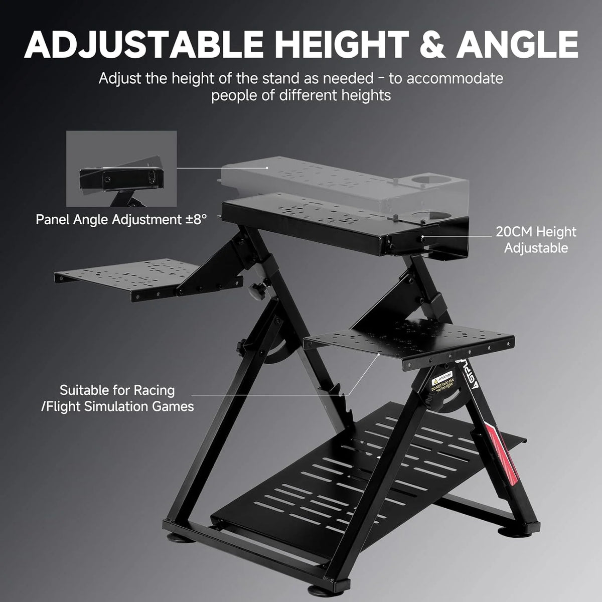 GTPLAYER Flight & Racing Simulator Stand, Foldable Gaming Cockpit