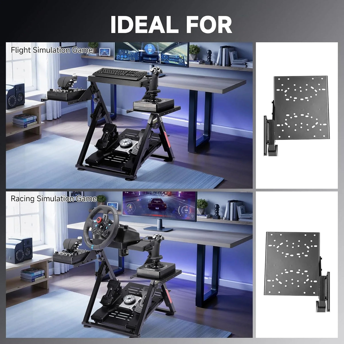GTPLAYER Flight & Racing Simulator Stand, Foldable Gaming Cockpit
