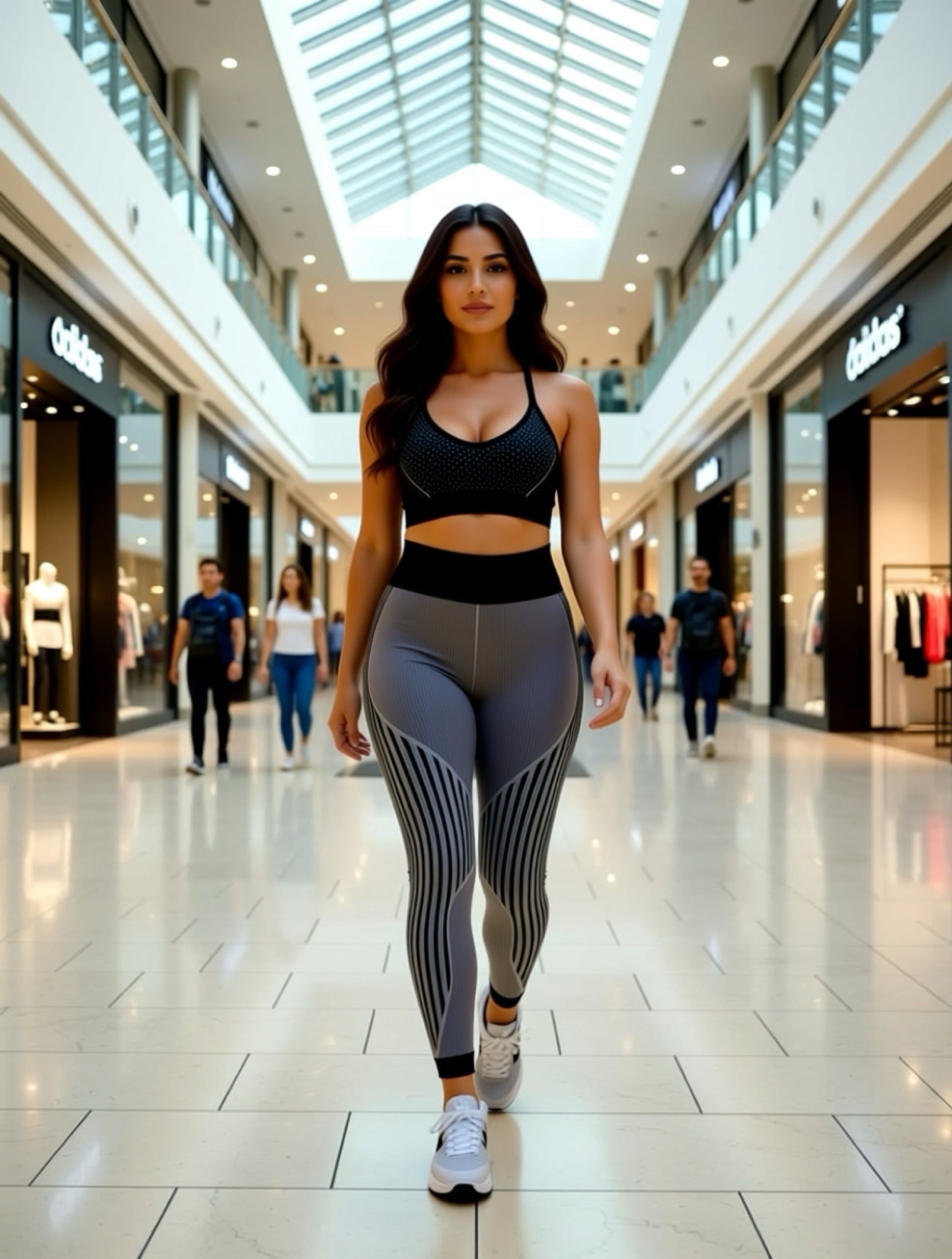 2 Piece Outfits for Women's - Seamless Ribbed Yoga Outfits Sports Bra