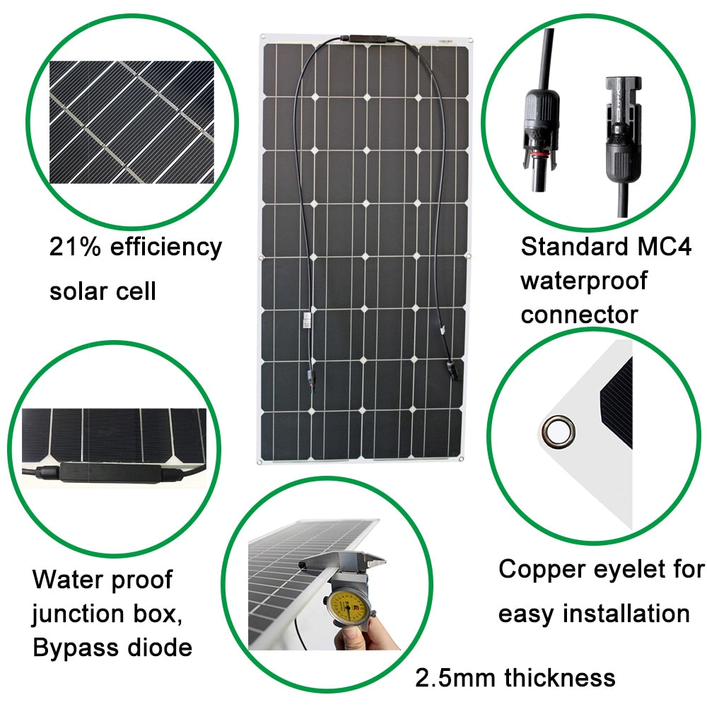 100w Flexible Monocrystalline Solar Panel | Monocrystalline Flexible
