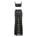 2pc Set Cutout Sling Top High Streetwear Skirt Set