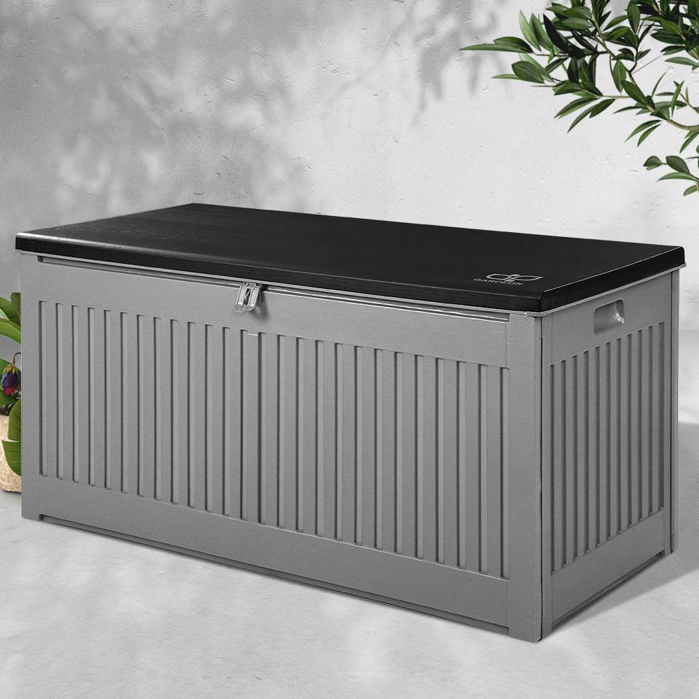 Gardeon Outdoor Storage Box 270L Container Lockable Garden Bench Tool