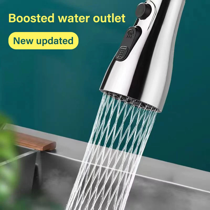 3 In 1 Kitchen Faucet Extender Universal 360° Rotate Pull Out Kitchen