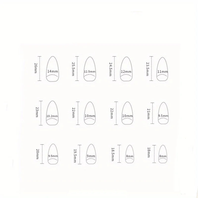 24 Pcs Gradient FakeNails Removable FakeNails Nail Art PiecesNail