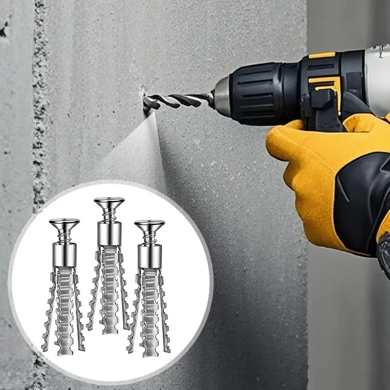 6/8mm Expansion Pipe for Hollow Walls Metal Expansion Screws Kit Self