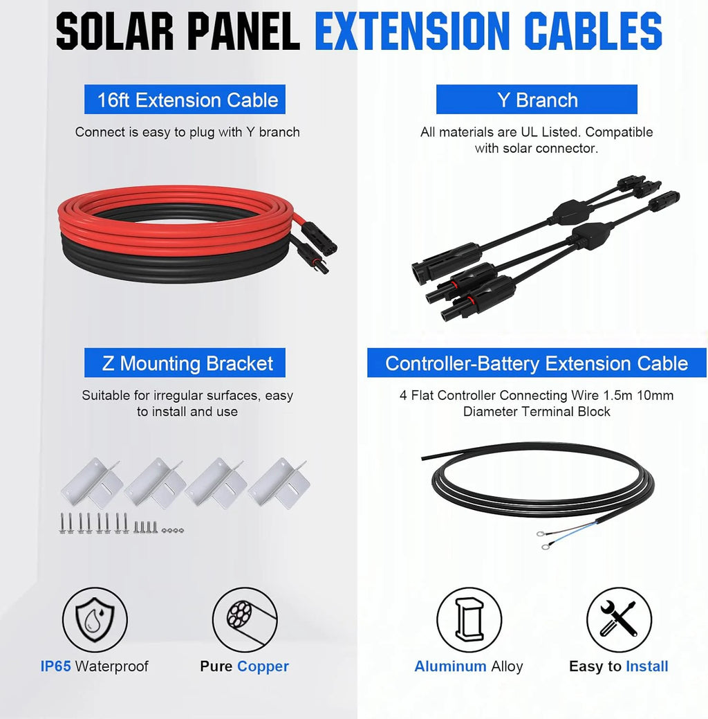 ECO-WORTHY 400 Watt 12 Volt Premium Solar Panel Kit 400W 12V Solar