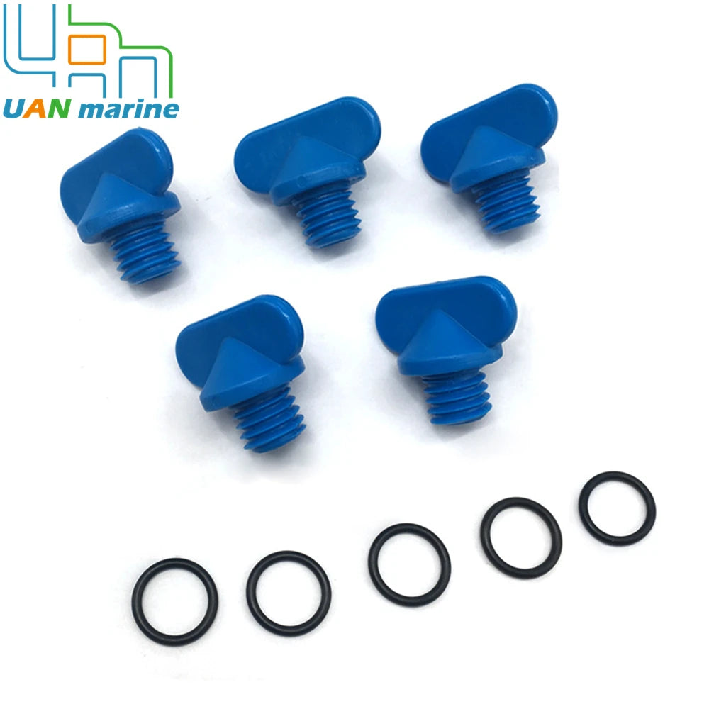 5 Pcs 22-806608A02 Exhaust Manifold Water Drain Blue Plug For