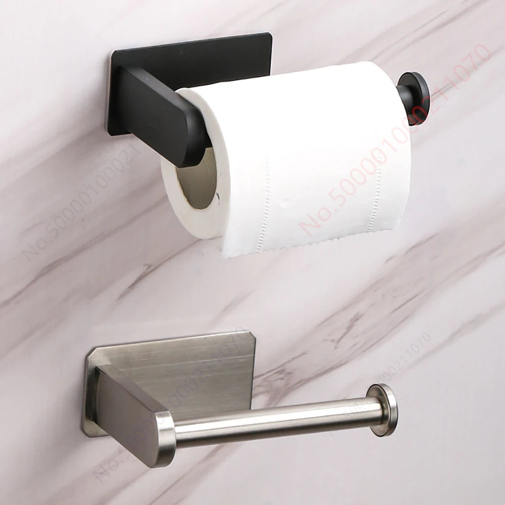 1~2PCS Toilet Paper Rack Bathroom Paper Towel Holder Adhesive