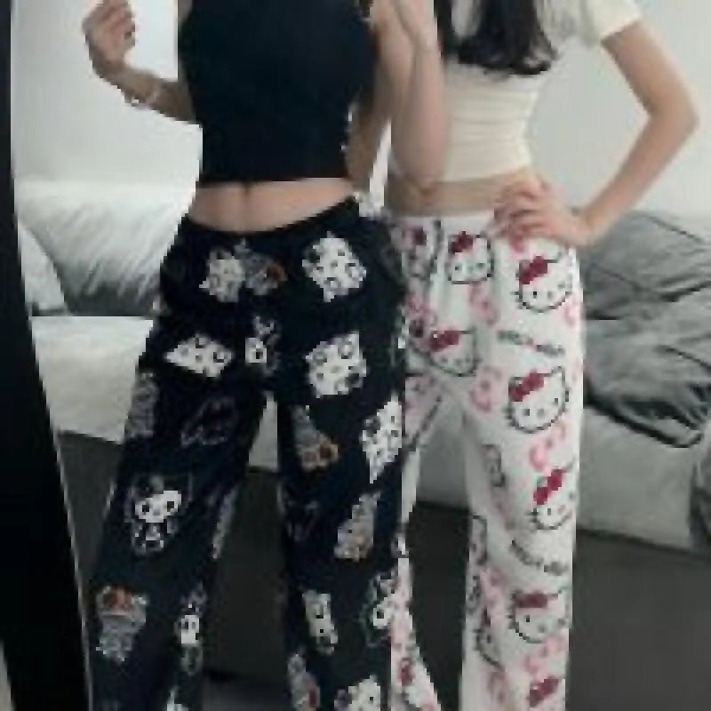 New Autumn Winter Flannel Popular Hello Kitty Pajama Pants Thickened