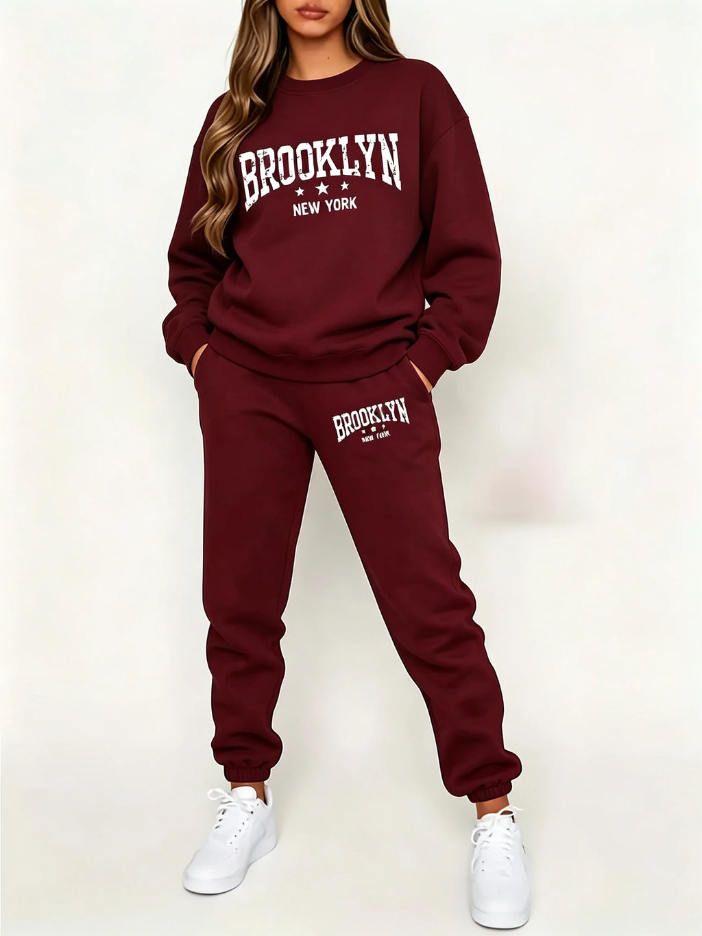 Women's autumn and winter hip-hop casual Brooklyn New York letter