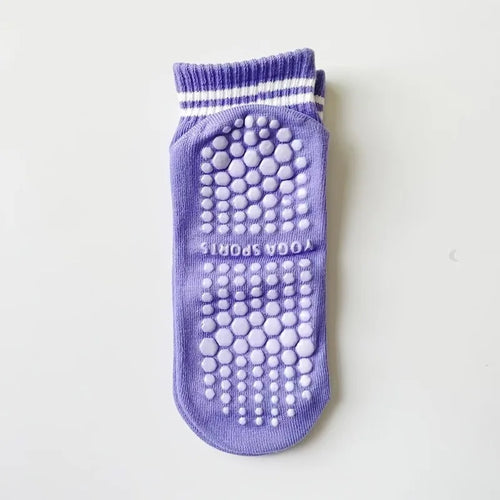 1/5 Pair Women's Silicone Anti Slip Pilates Yoga Socks Sweat Absorbing