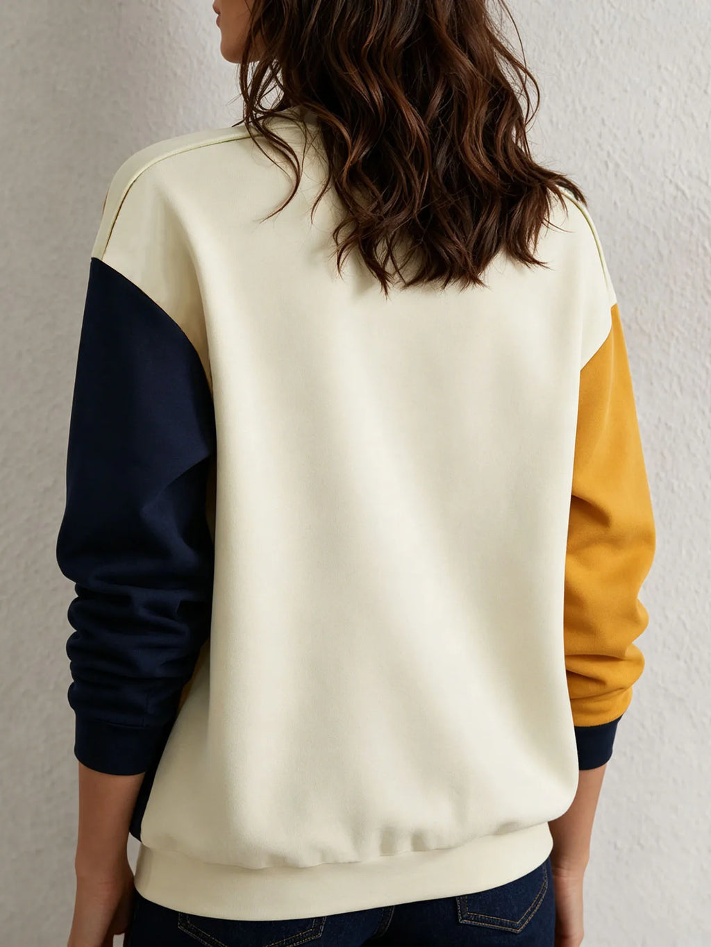 Autumn and Winter Women's Fashionable Color-Blocking Artistic