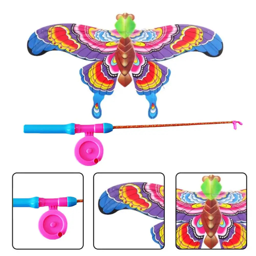 Children Kite Toy Cartoon Eagle Foldable Mini Plastic Toys Kite Hand