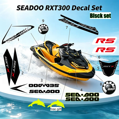 For SEADOO RXT300 Stickers Jet Ski Boat Vinyl Decal Watercraft