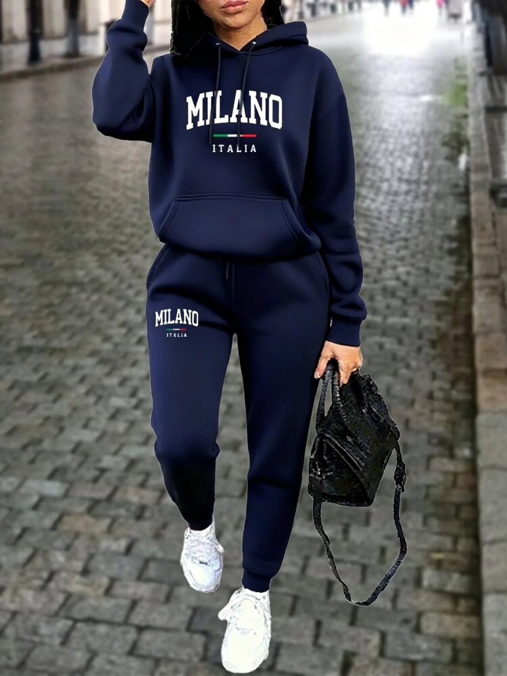 MILANO Pants Sets for Women Clothing High quality Sweatshirt Sweatpant