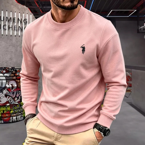 100% pure cotton high-end brand men's long sleeve polo shirt autumn