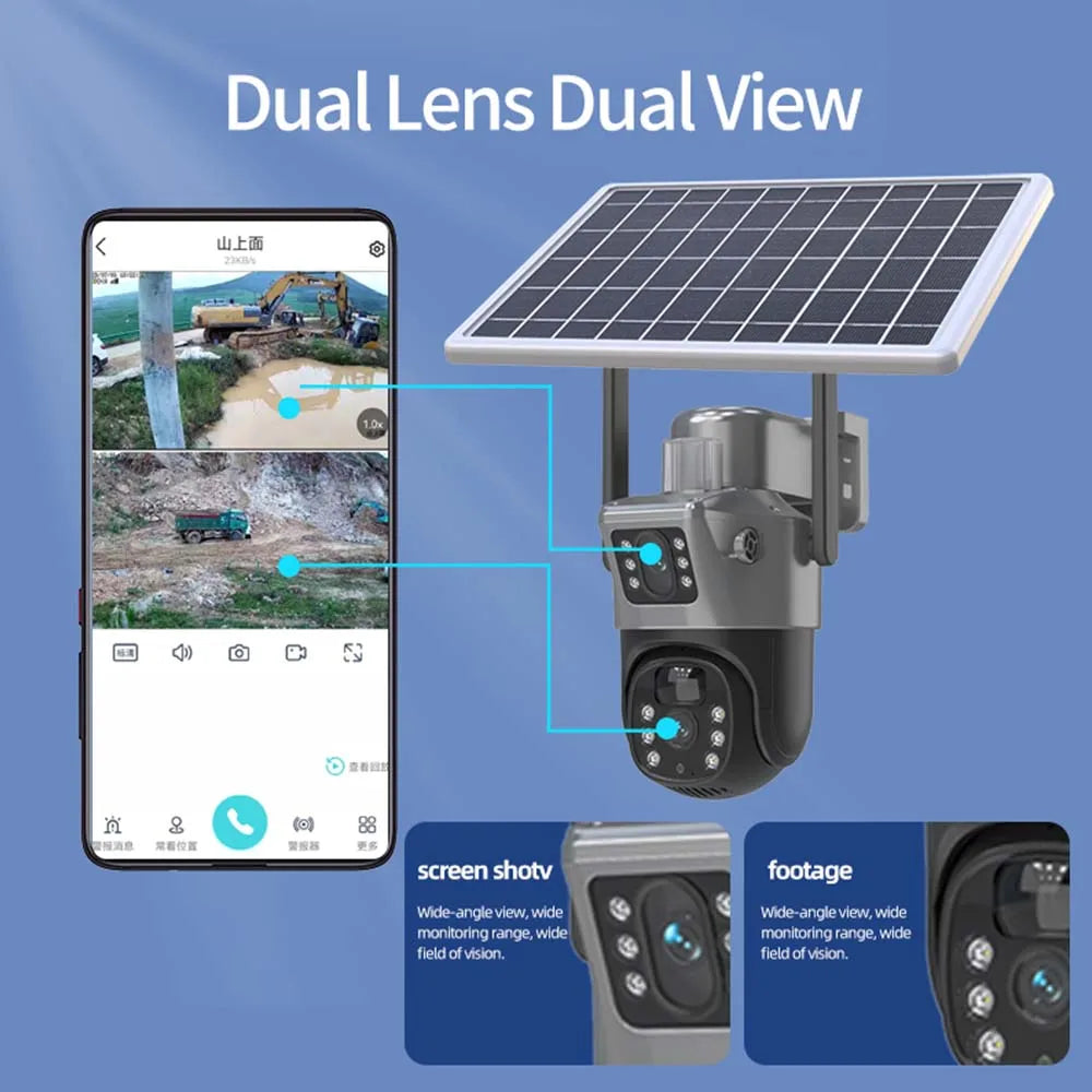 8MP 4K WiFi Solar Camera Outdoor Wireless CCTV Surveillance Camera