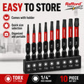 Rafford 10PCS Torx Impact Screwdriver Bits Set T7 T8 T9 T10 T15 T20