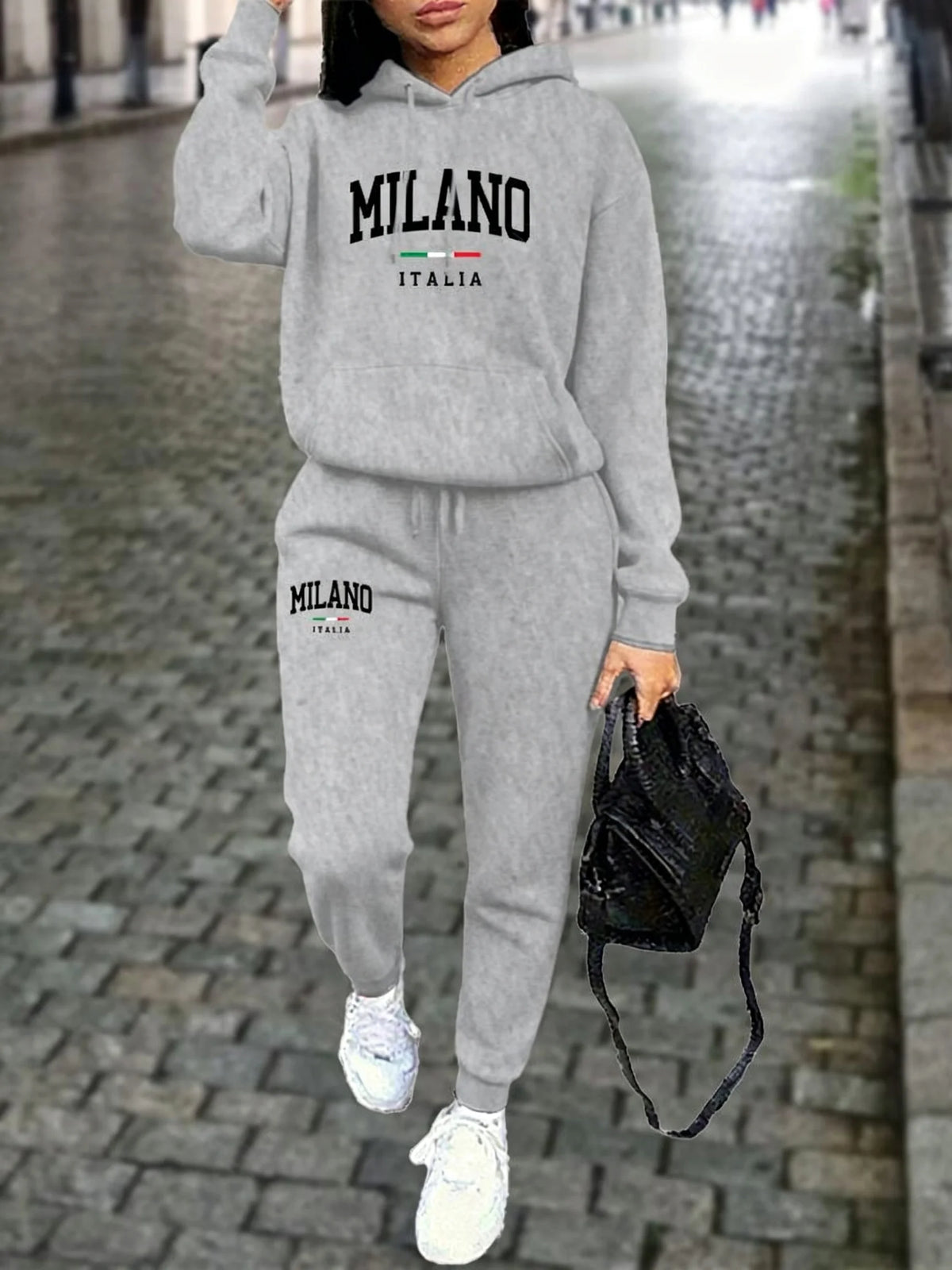 MILANO Pants Sets for Women Clothing High quality Sweatshirt Sweatpant