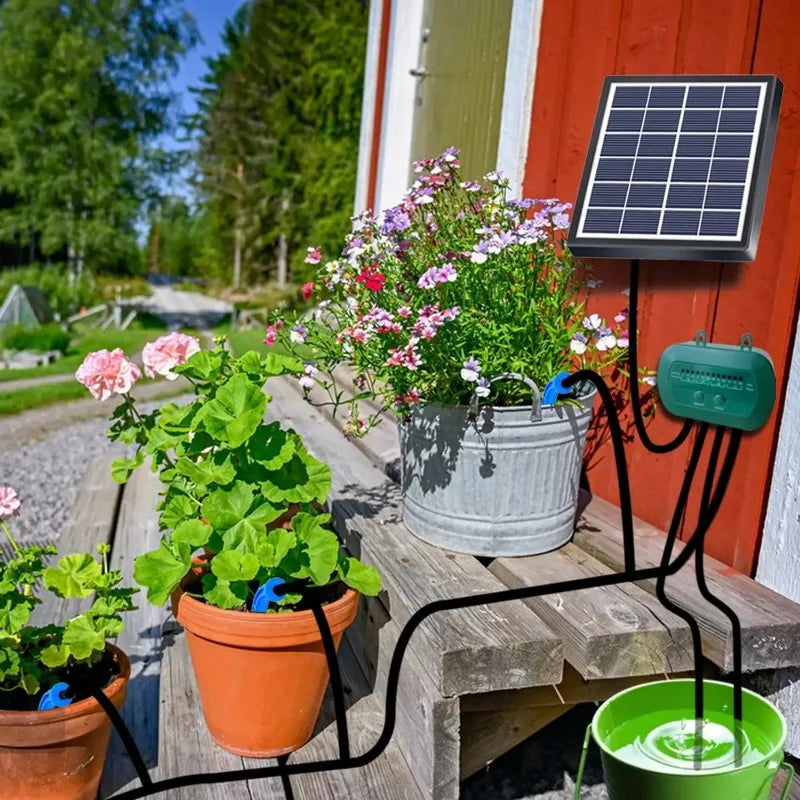 Solar Intelligent Irrigation Kit 6V 2W with Built-in 1800mAh Battery