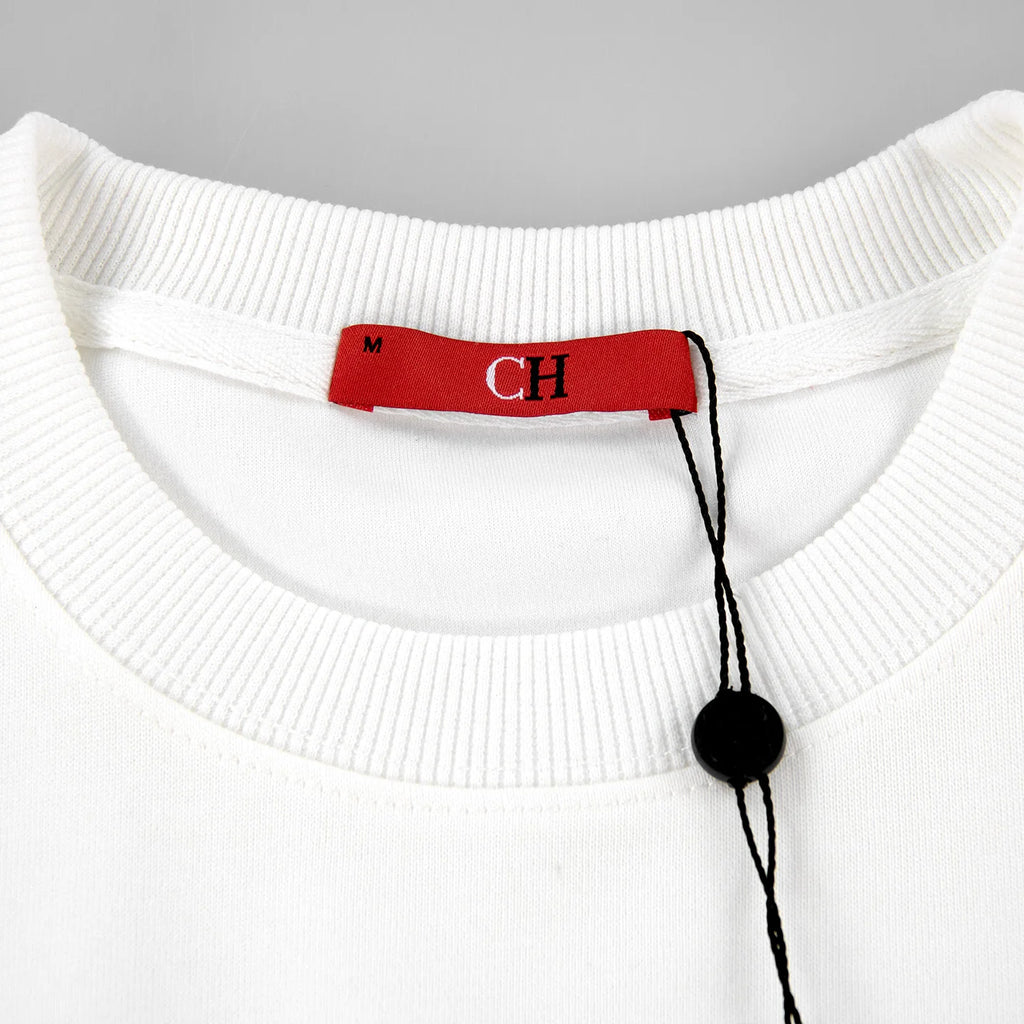 CH Women Crew Neck Long Sleeve Sweatshirt Front Letter Embroidered