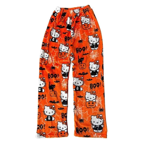 New Autumn Winter Flannel Popular Hello Kitty Pajama Pants Thickened