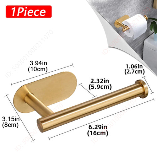 1~2PCS Toilet Paper Rack Bathroom Paper Towel Holder Adhesive