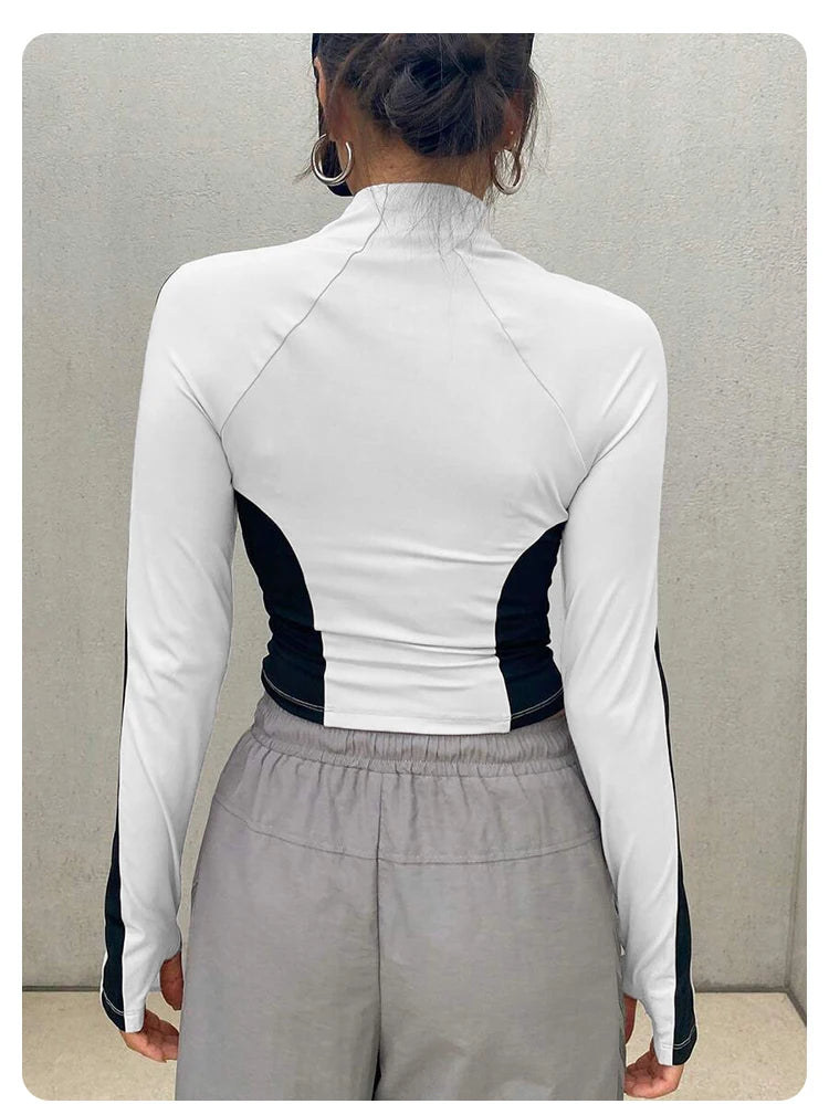 Yoga Clothes Stand Up Collar Jacket Outdoor Sports Long Sleeved Women