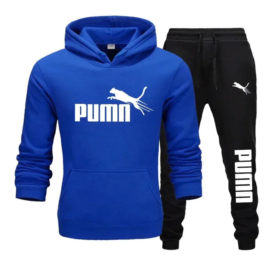 2026 New Autumn and Winter Men's Pullover Hoodie and Pants Two-Piece