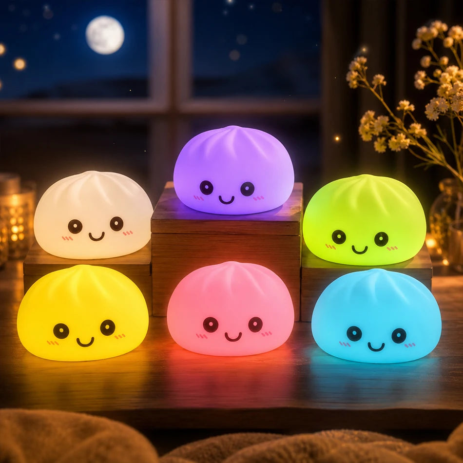 2027 New Dumpling Night Lights Glowing Dumplings Desktop Ornament Cute