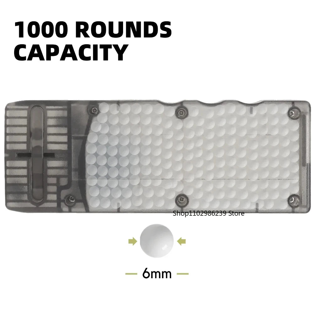 Plastic BB Storage Box for M4 6mm BBS Speed Loader 1000 Capacity Hand