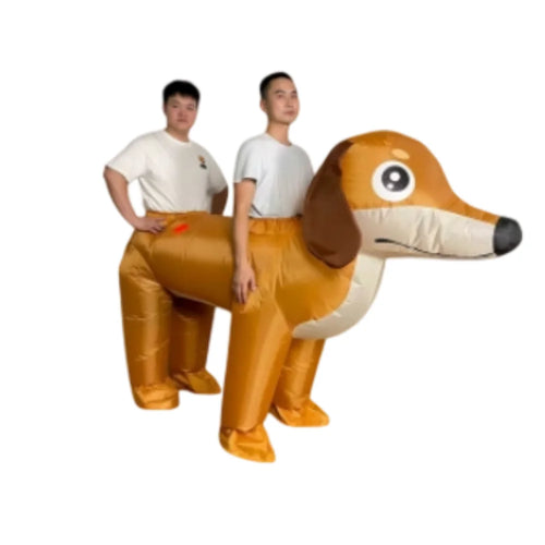 Dog Inflatable Costume Funny Ride On Puppy Blow Up Suit Halloween