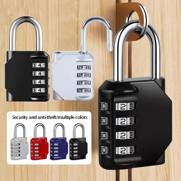 1pc Combination Lock Resettable 4 Digit Padlock with Combination