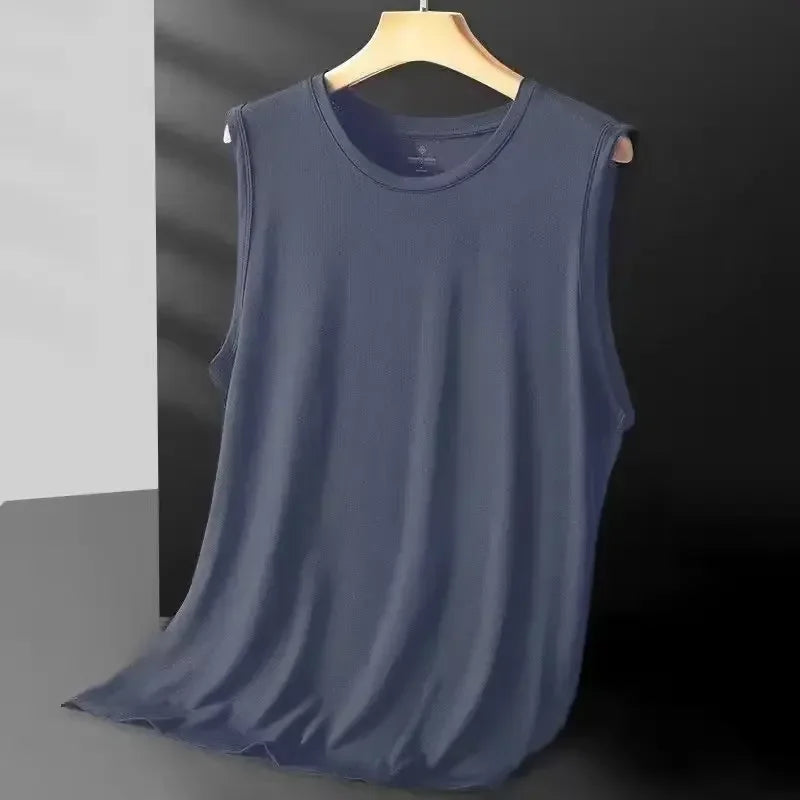 Men's Ice Silk Mesh Vest Lightweight Sports Summer Wear Sleeveless