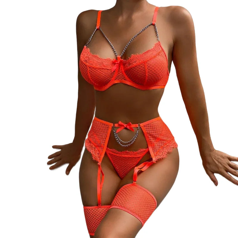 Sexy Lace Lingerie Set Hollow Seductive Underwear Romantic Sexy Bra