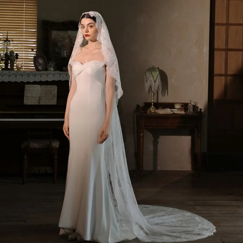 Veil Bridal Velos De Novia Largos Wedding Accessories Mariage 230M