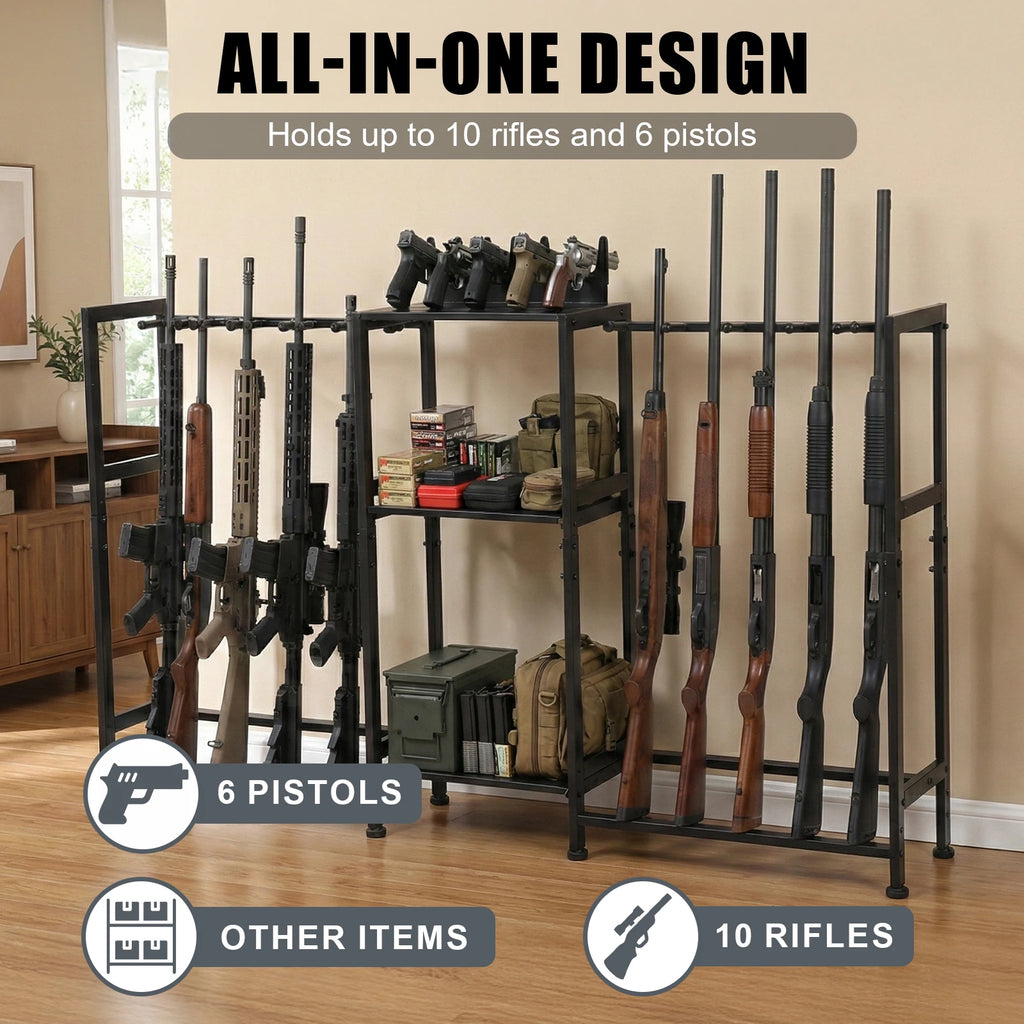 VOTAGOO Easy-to-Install Multifunctional Vertical Gun Rack, Wall Mount