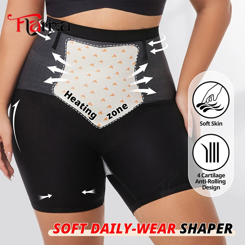 Flarixa High Waist Tummy Control Butt Lift Shapewear Seamless Panties