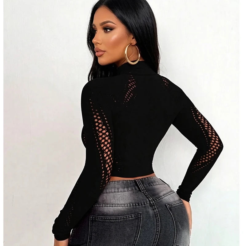 Hollow Out Fishnet Beach Cover Up Bodycon Dress, Sheer Mesh Festival