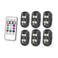 2/4pcs Wireless LED Strobe Lights Car Decor Atmosphere Light, 8 Colors
