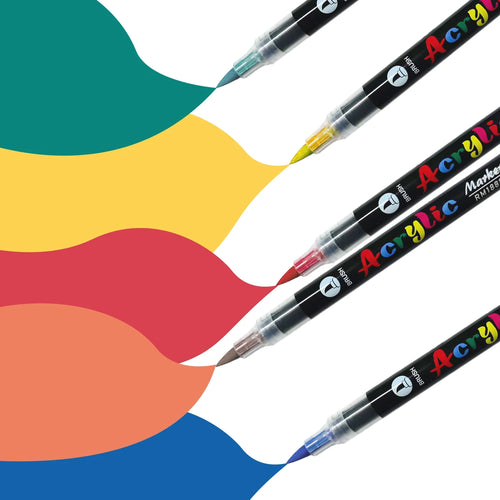 12/24/36/48/60 Colors Acrylic Paint Pens Markers Brush Tip Paint